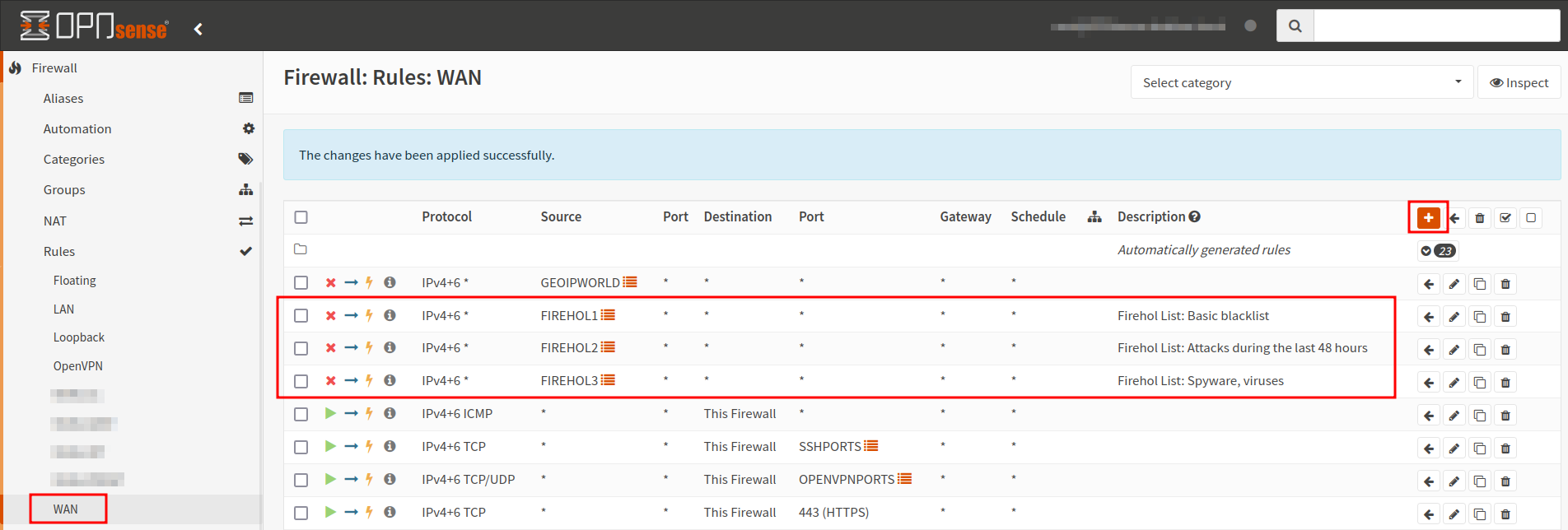 IP Adressen blockieren mit Firehol und OPNsense 